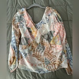 White House Black Market Multicolor Blouse